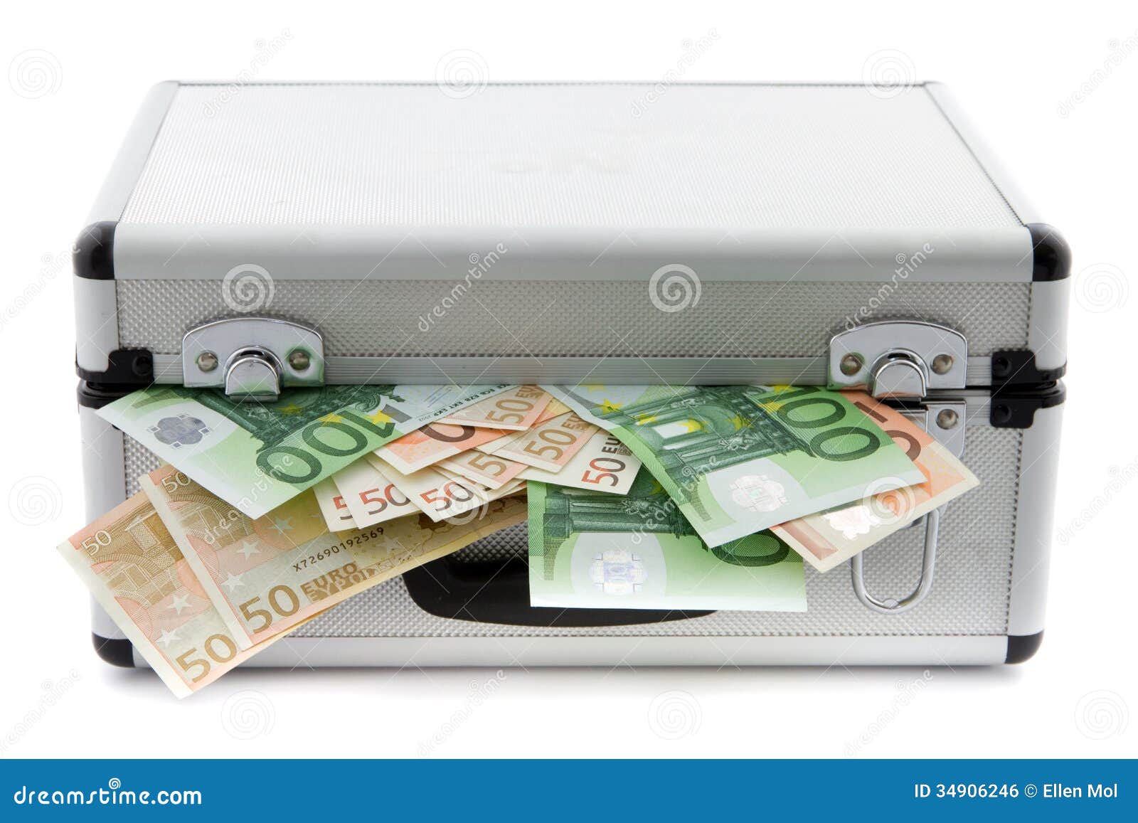 Valise Remplie De Billets De Banque Photo stock Image du économie