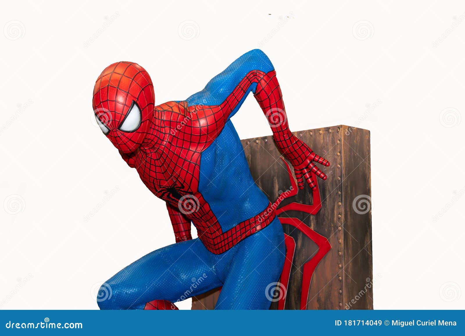 Valladolid, Spain - March 8, 2020 : Spider-Man Model Sit Down is Isolated  on White Background of Character from Spiderman Movie Editorial Stock Image  - Image of action, humor: 181714049