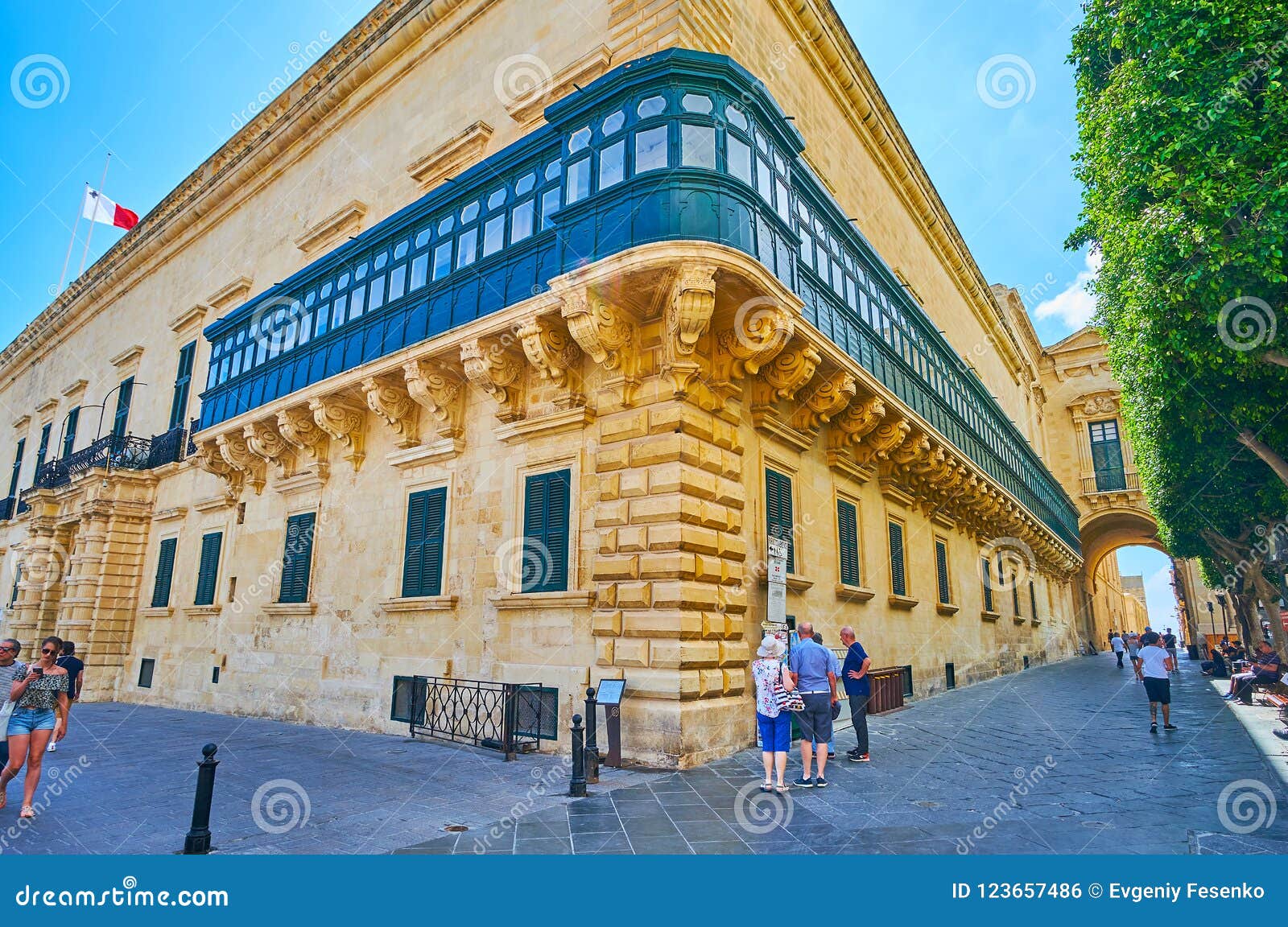 The Grand Masters Palace in the old City of Valletta on Malta in