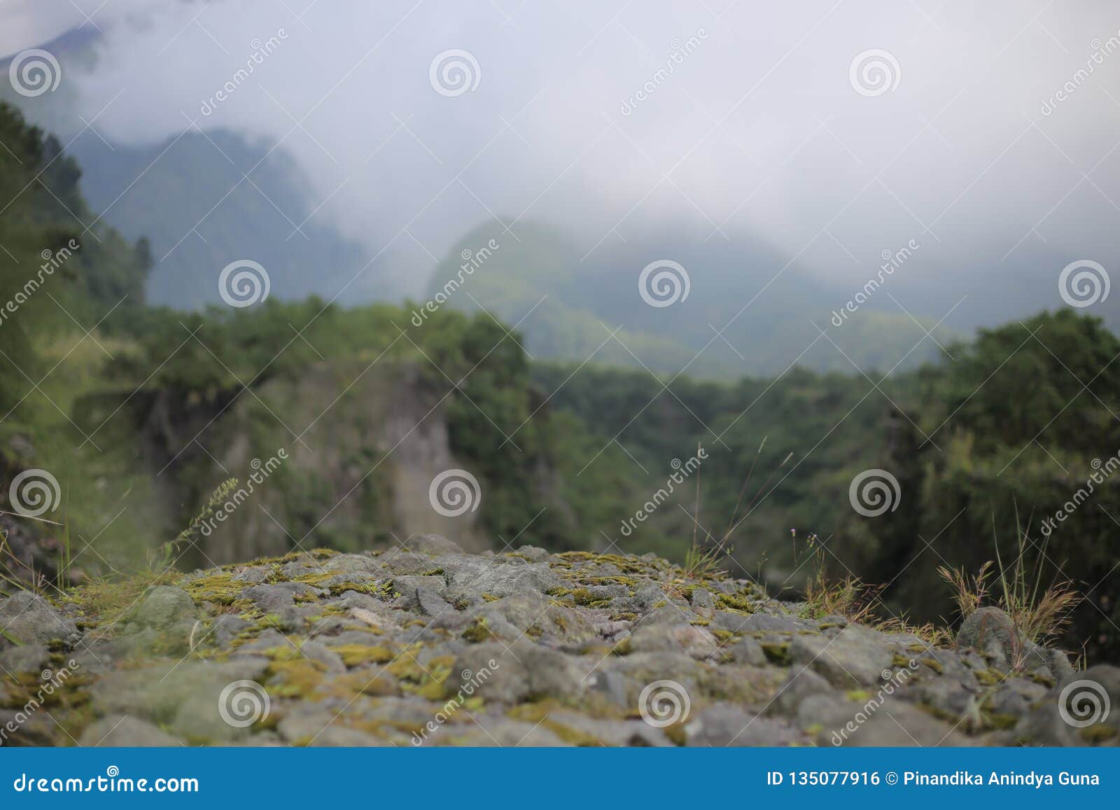 valley background merapi mountain