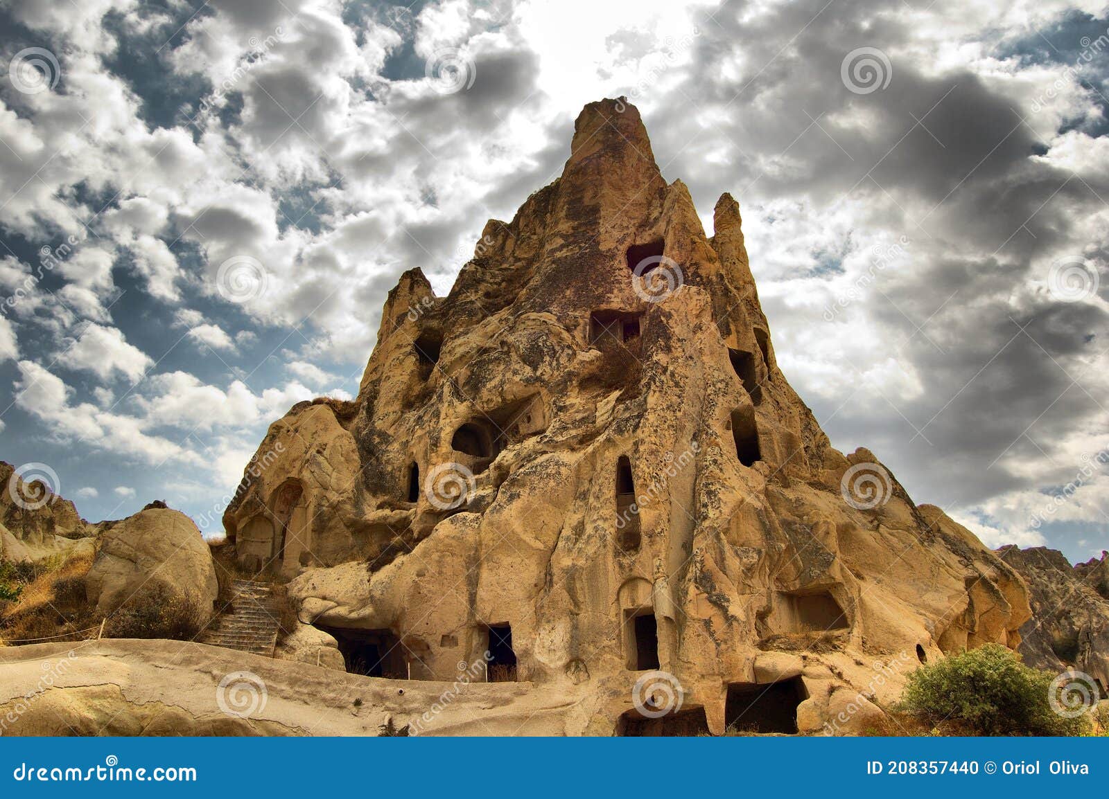 valley of goreme in cappadocia (central anatolia turkey). ancient rock-cut christian byzantine churches.