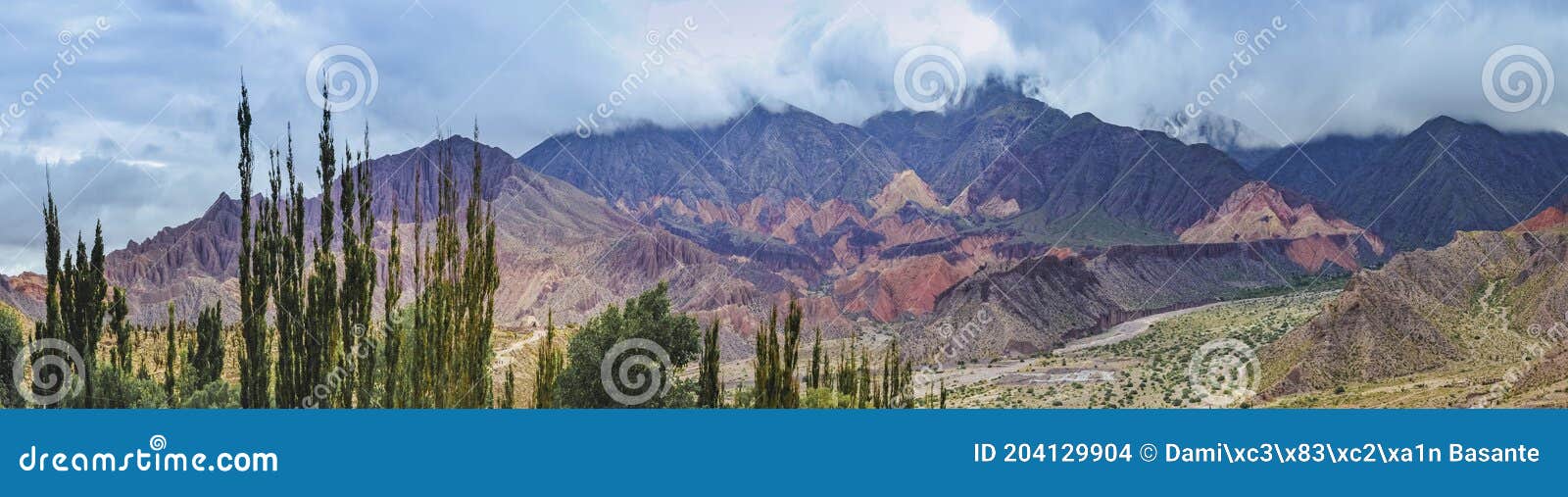 valley landscape in tilcara in jujuy - argentina