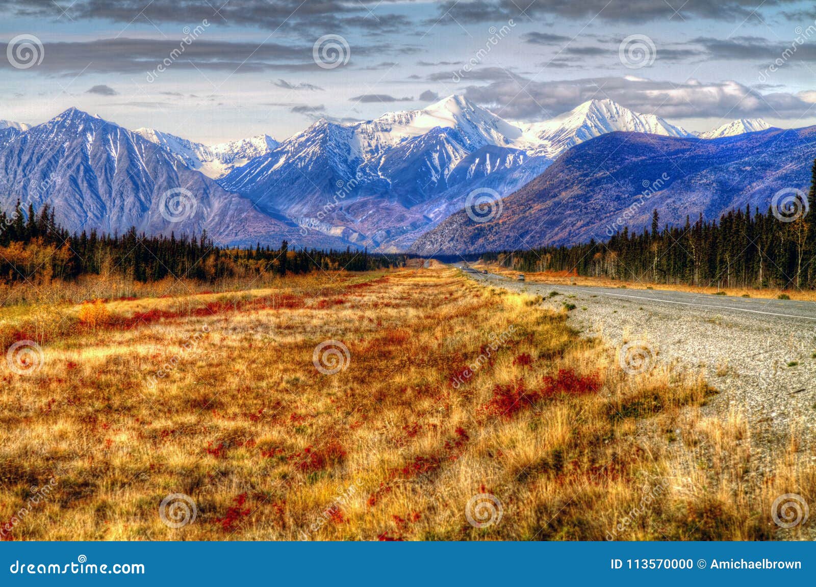 valley and mountainside views, yukon territories, canada