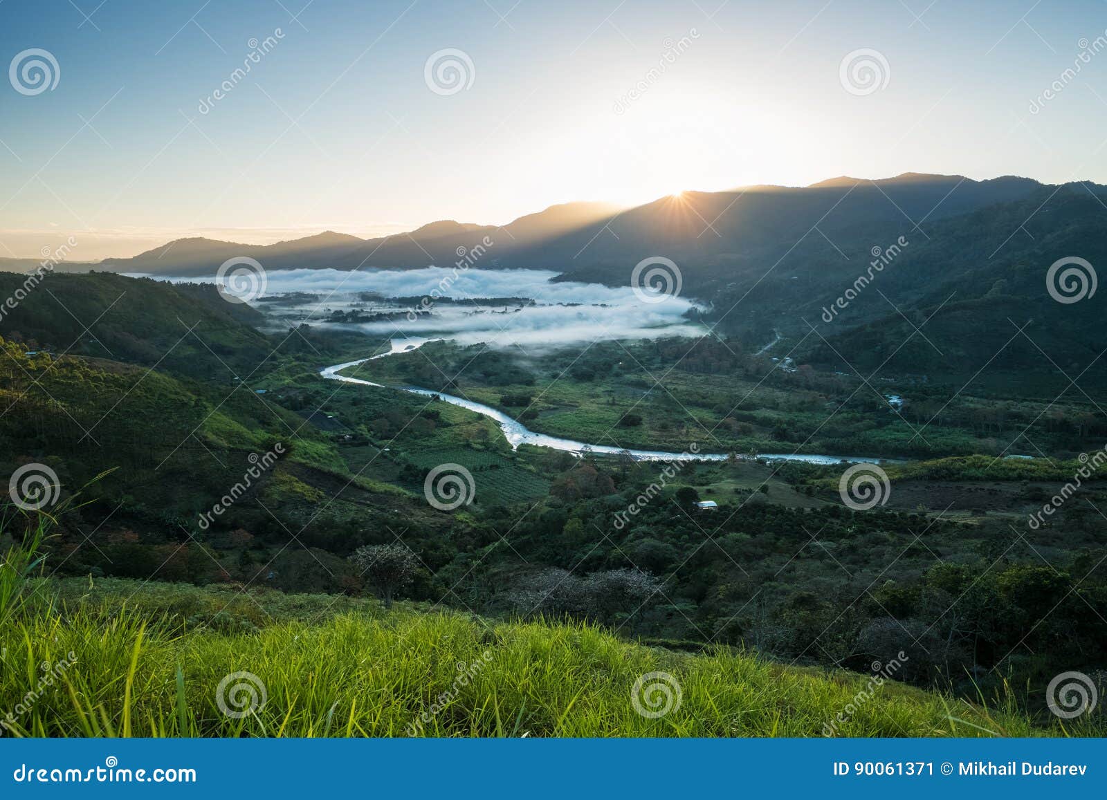 valley of orosi at sunrise