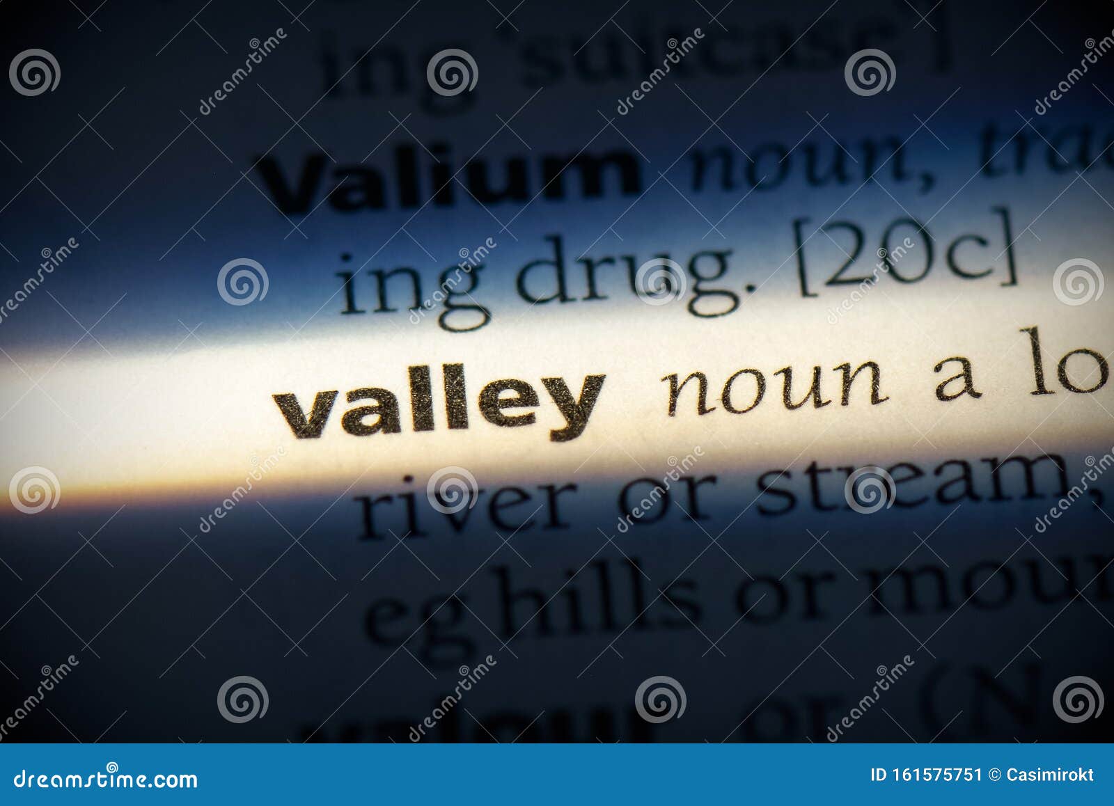 Valley stock image. Image of info, macro, language, word 161575751