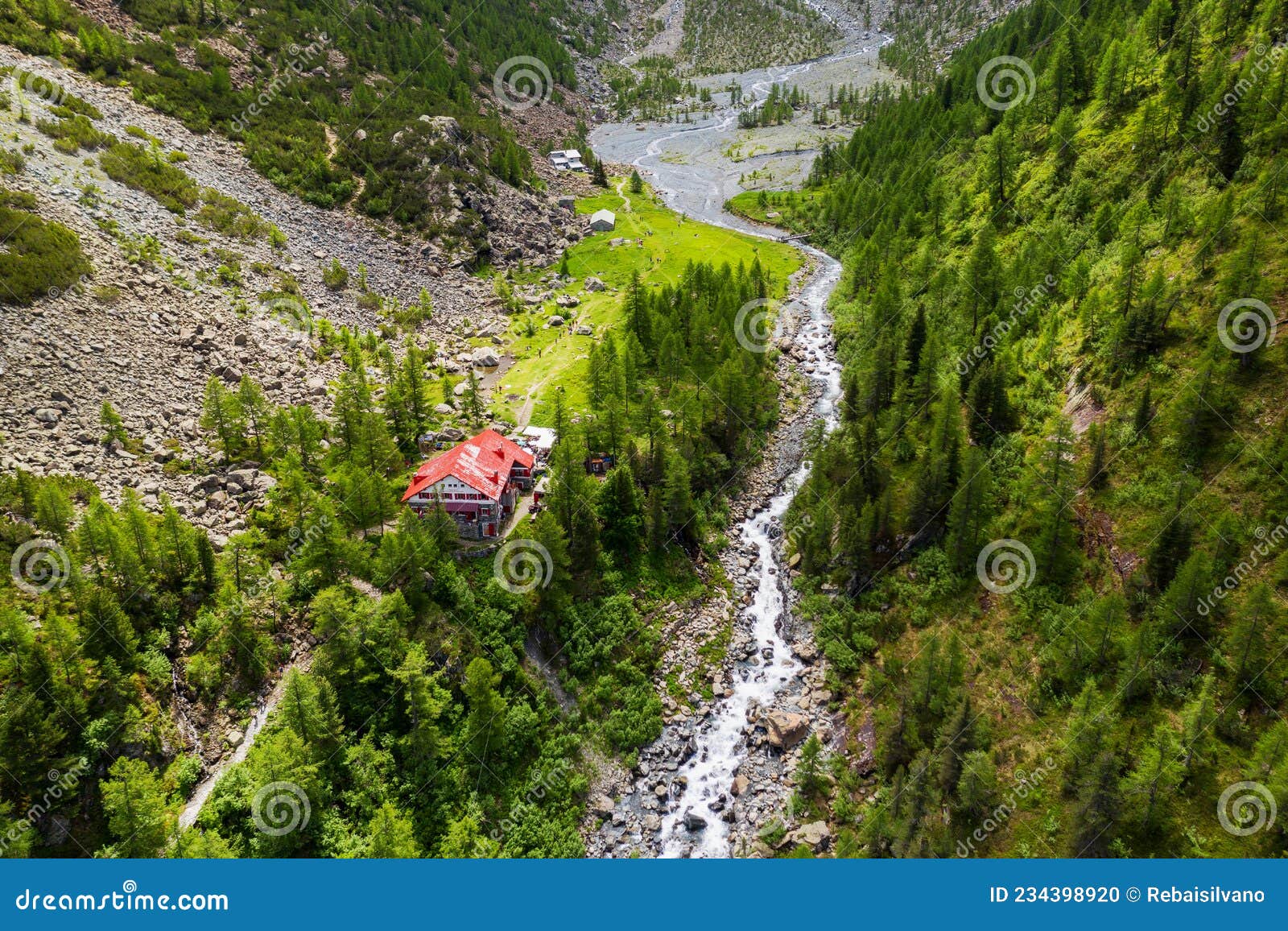 valmalenco it, aerial view of the ventina valley