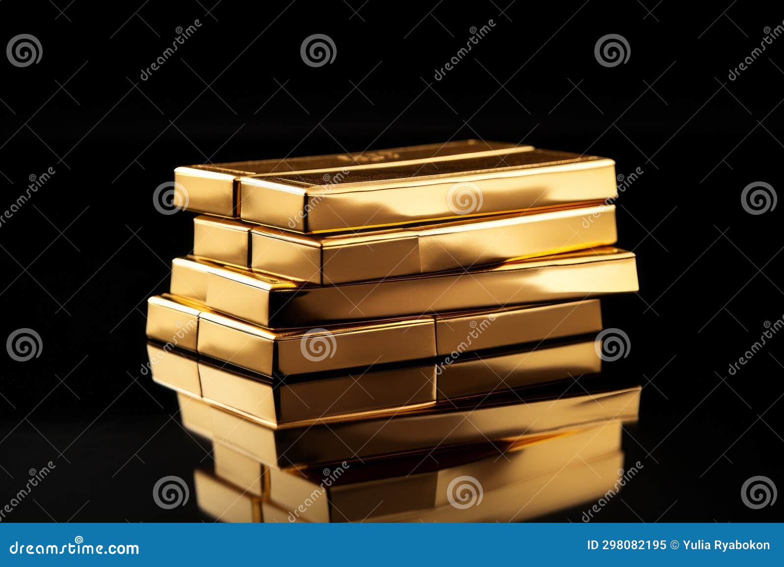 Valuable Bank Gold Stack Bars. Generate Ai Stock Image Image of
