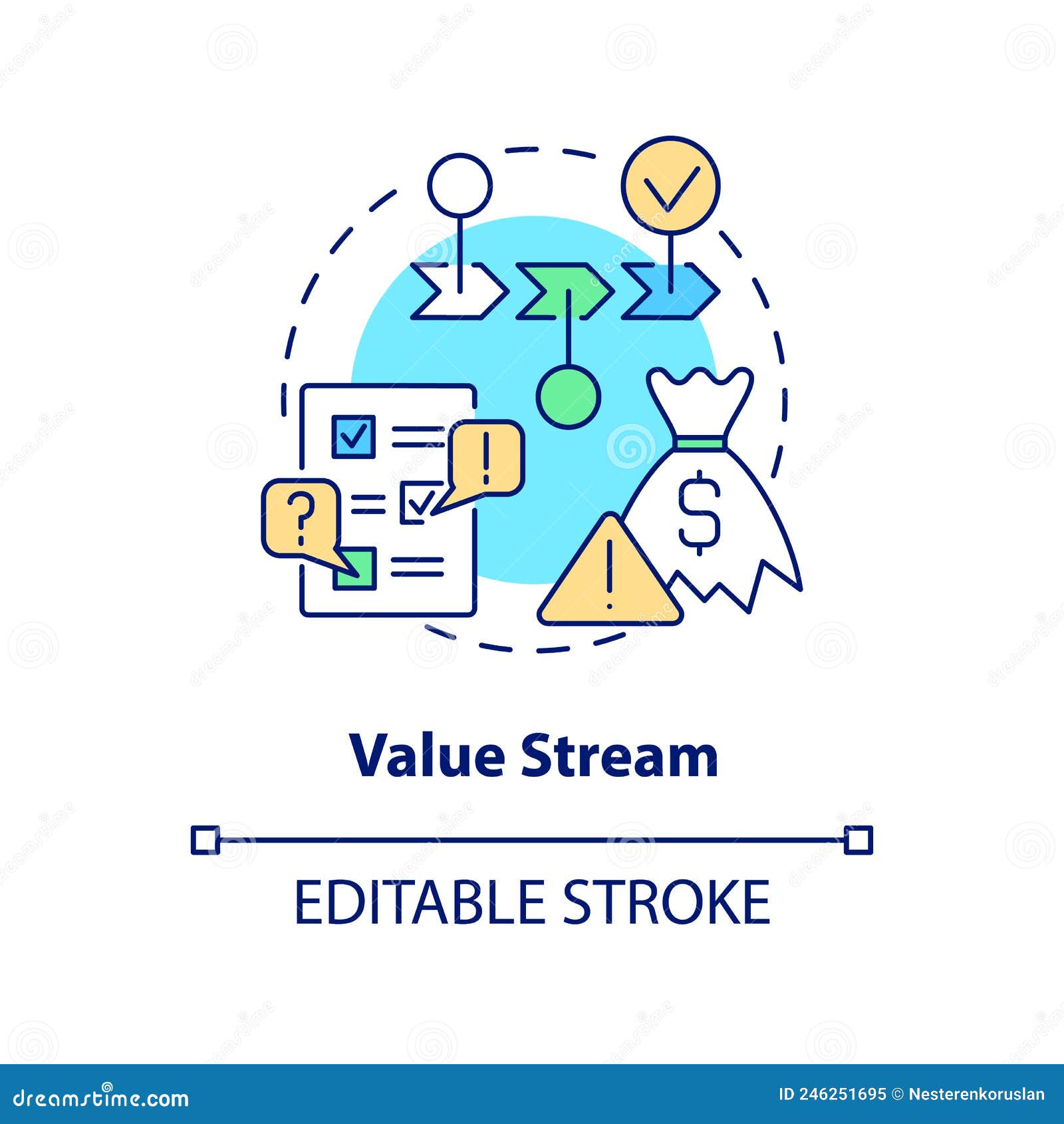 Value Stream Mapping Practices Blue Rectangle Infographic Template value-stream-canvas-iasaglobal