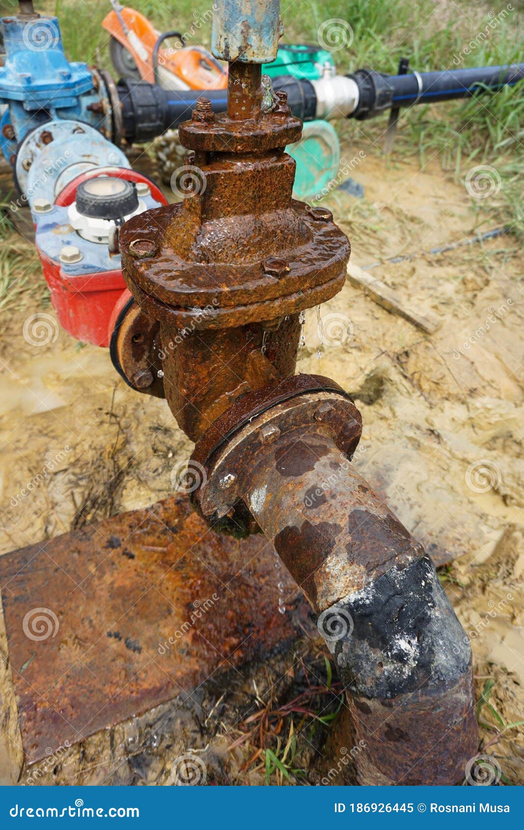 The Valve on the Meter Stand of Water is Rust and Leaks Causing Water Supply Disruption To