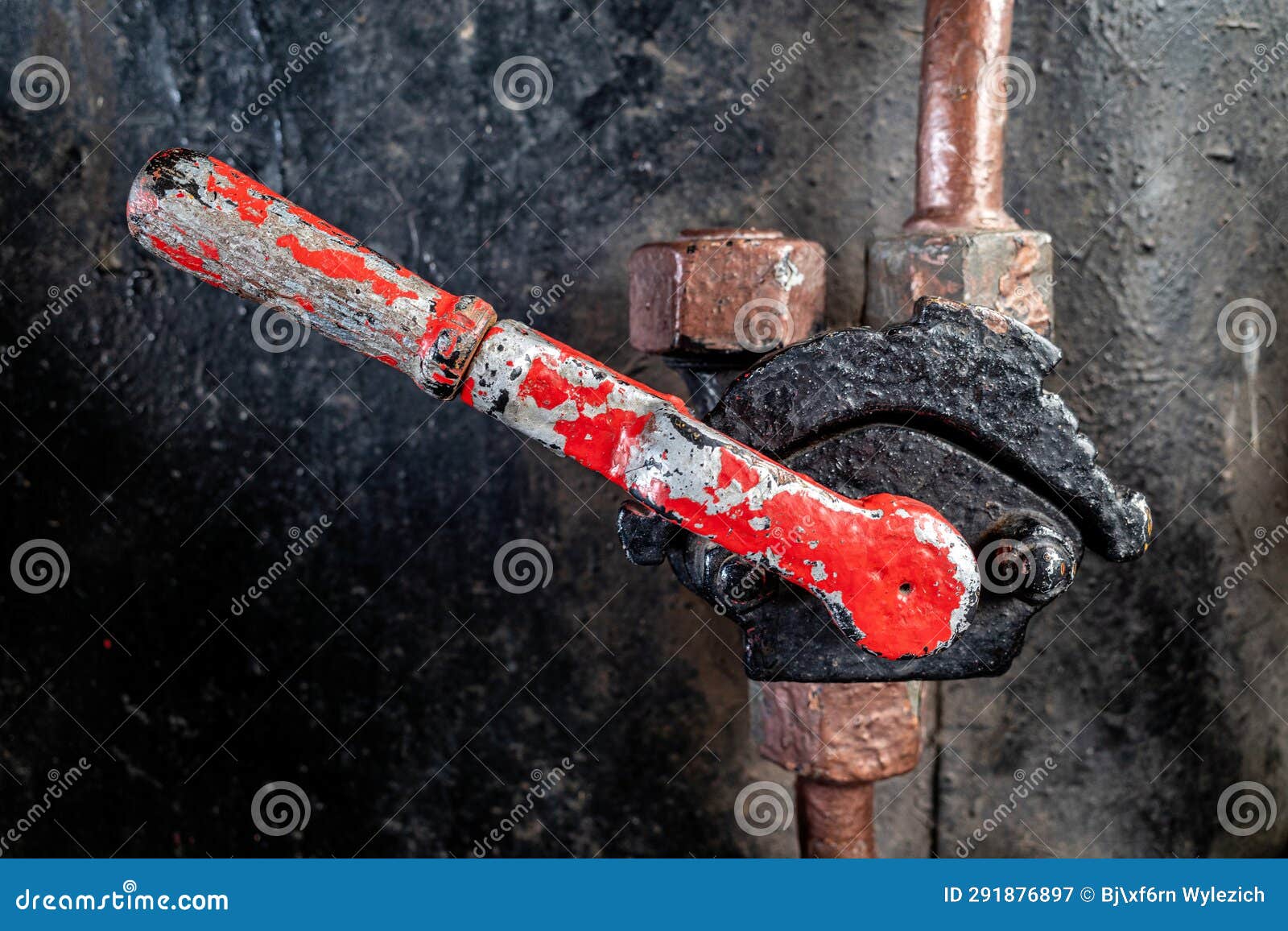 Valve in Old Steam Locomotive Stock Image - Image of transportation
