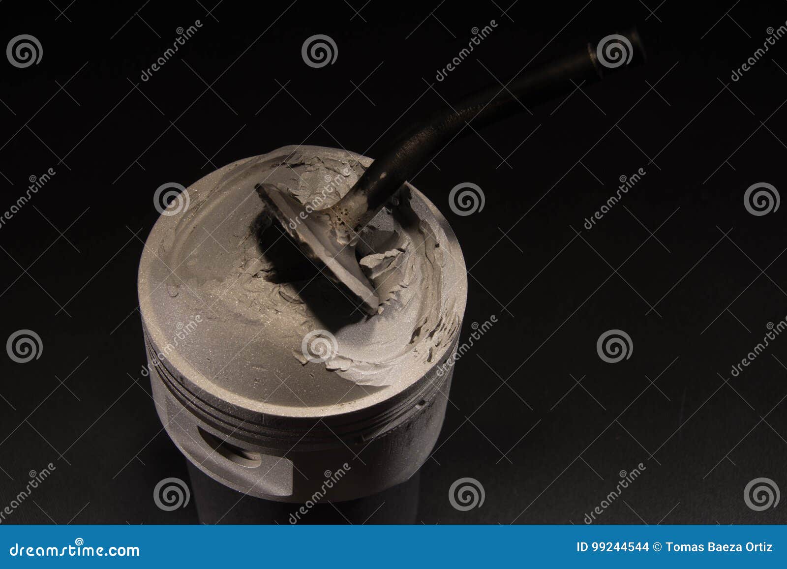 Valve sticking to a piston stock photo. Image of motor 99244544