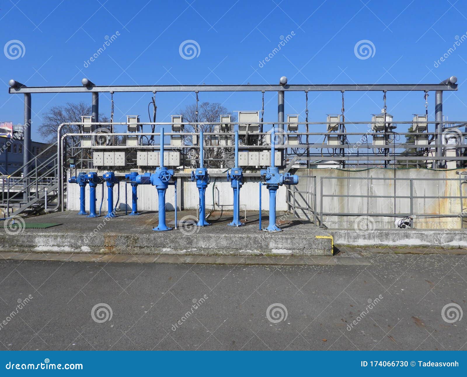 Valves Directing the Water Flow at the Water Treatment Plant Editorial