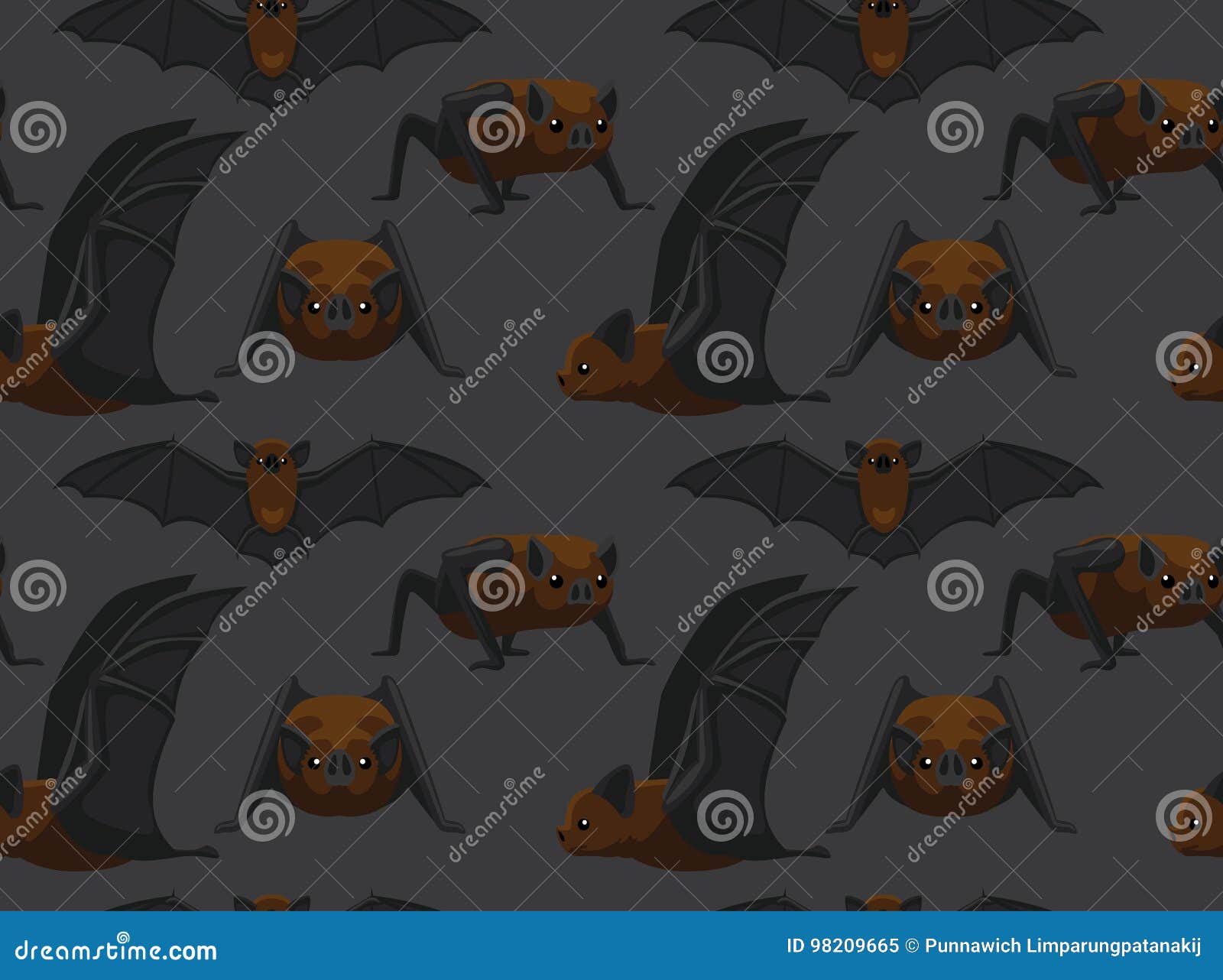 Vampire Bat Seamless Wallpaper Stock Vector - Illustration of vector