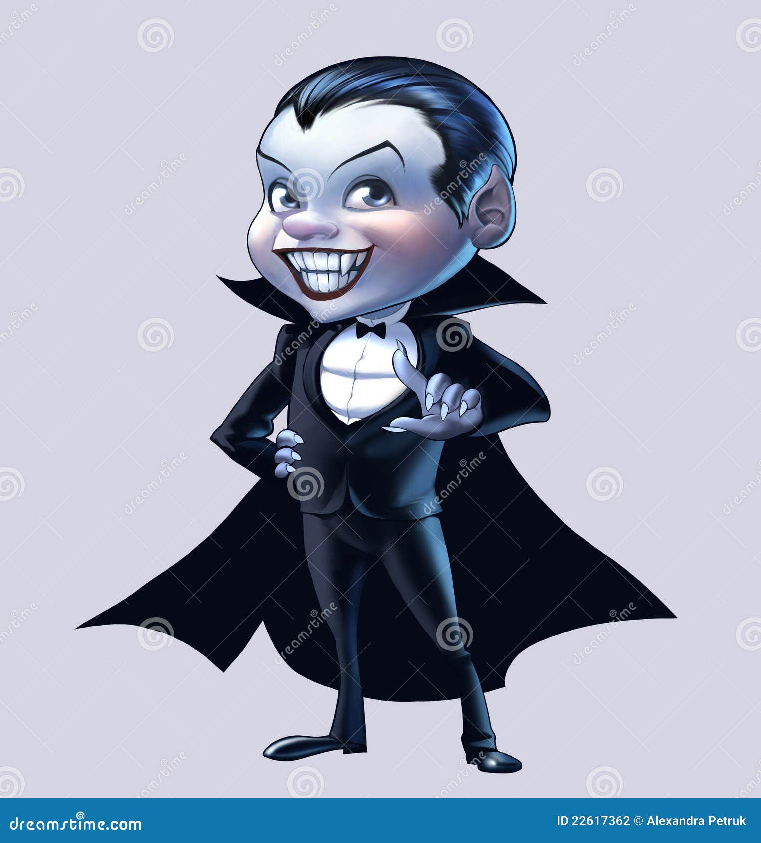 Vampire Boy Illustration Clipart for Halloween Designs