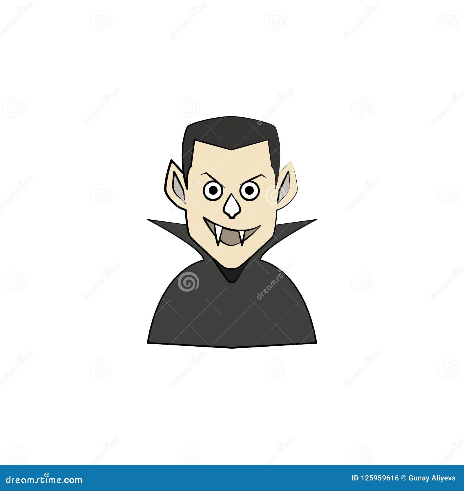 Vampire Colored Illustration. Element of Halloween for Mobile Concept ...