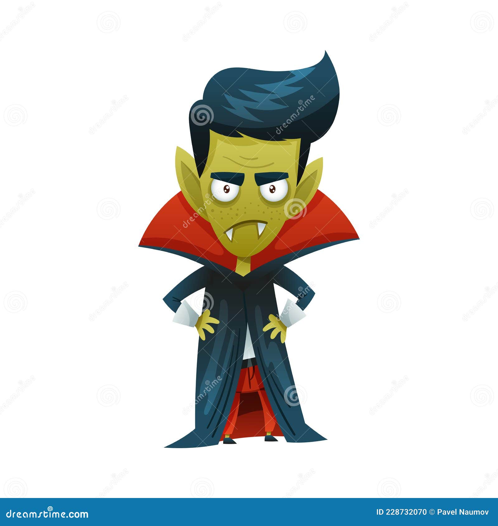 Vampire or Count Dracula in Cloak As Halloween Character Vector ...