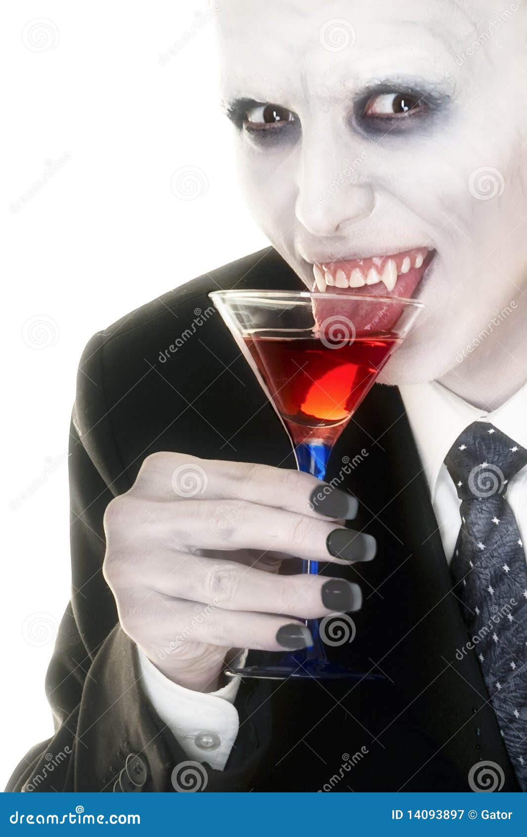 Vampire Drinks Blood Vector Illustration 45505766