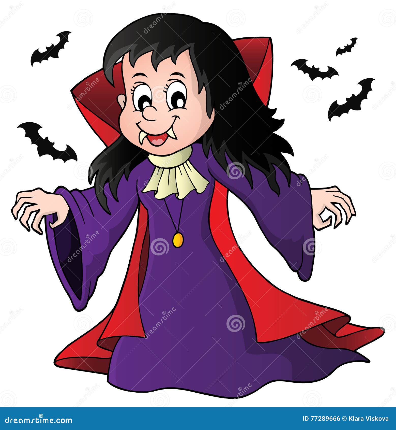 Vampire girl theme image 1 stock vector. Illustration of smiling - 77289666