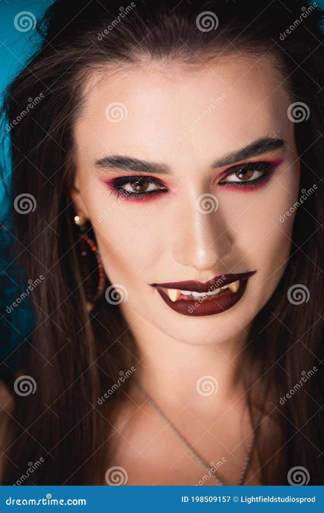 Vampire with Makeup and White Scary Stock Image - Image of october ...