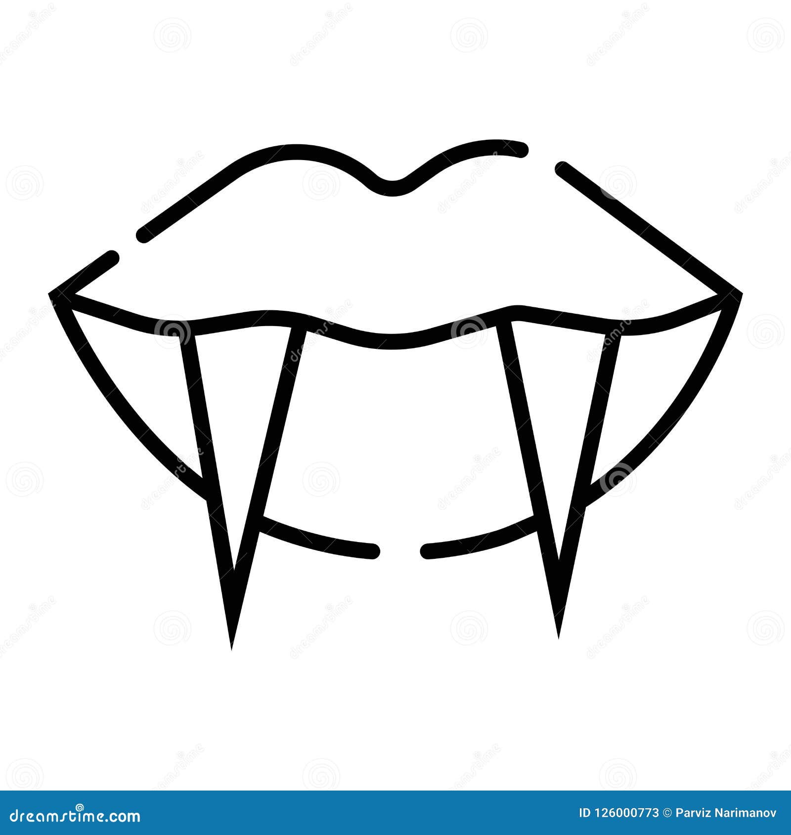 Vampire teeth icon. stock illustration. Illustration of background ...