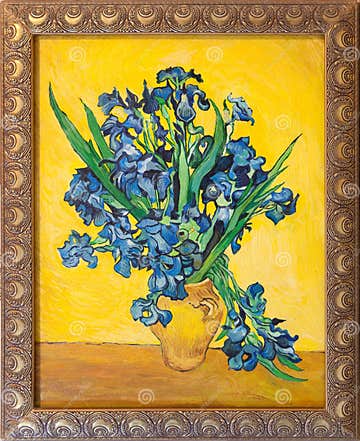 Van Gogh Irises Painting editorial stock photo. Illustration of nphoto ...