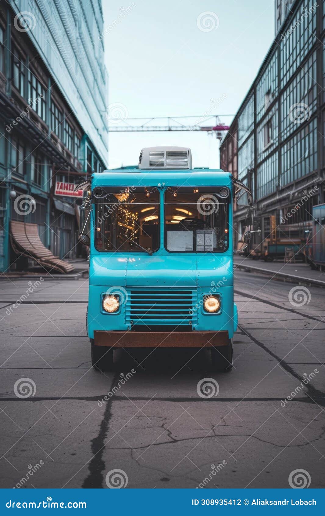 A Van with Street Food. a Food Truck Stock Photo - Image of young, life