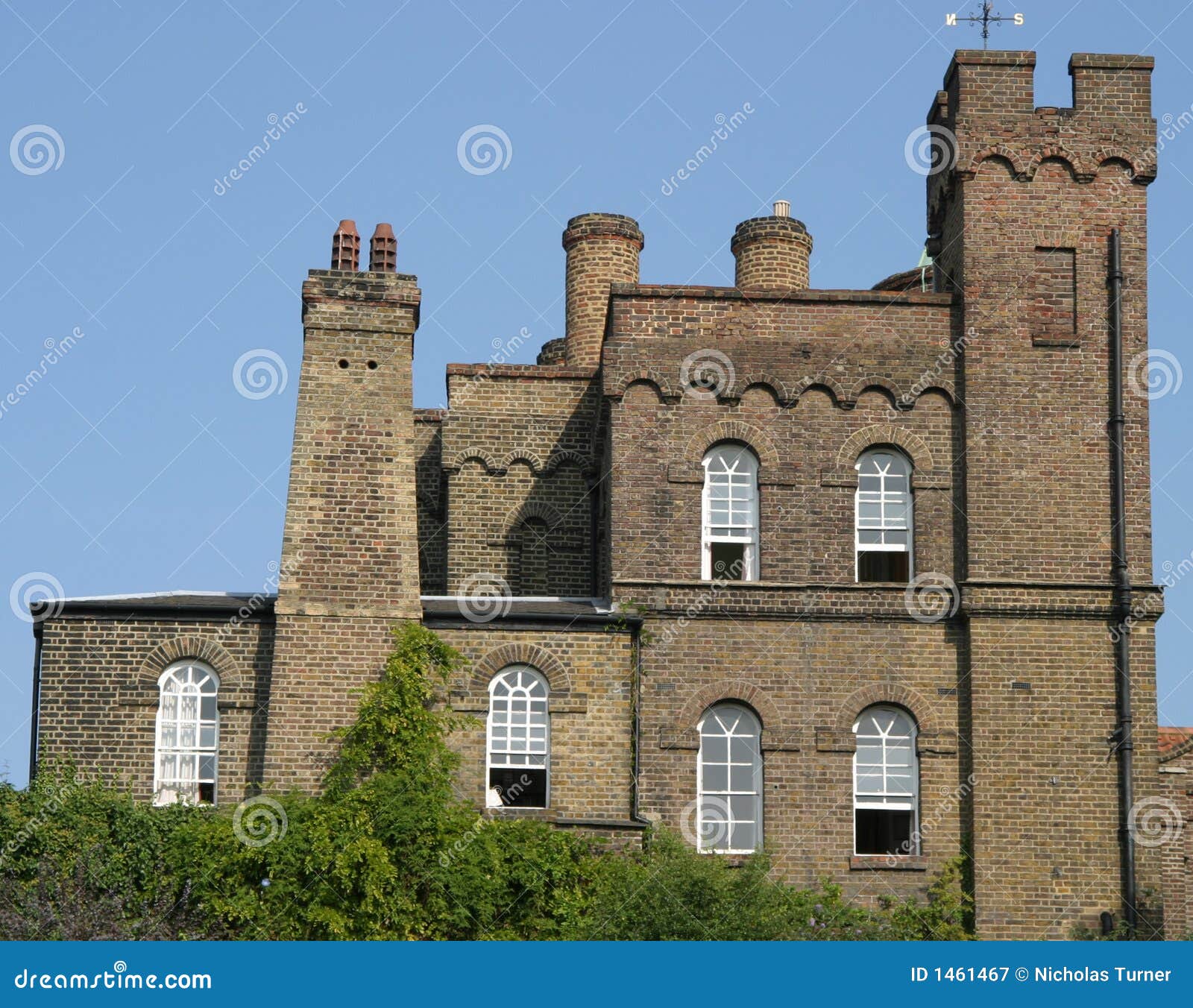 Vanbrugh Castle Greenwich stock image. Image of castle 1461467