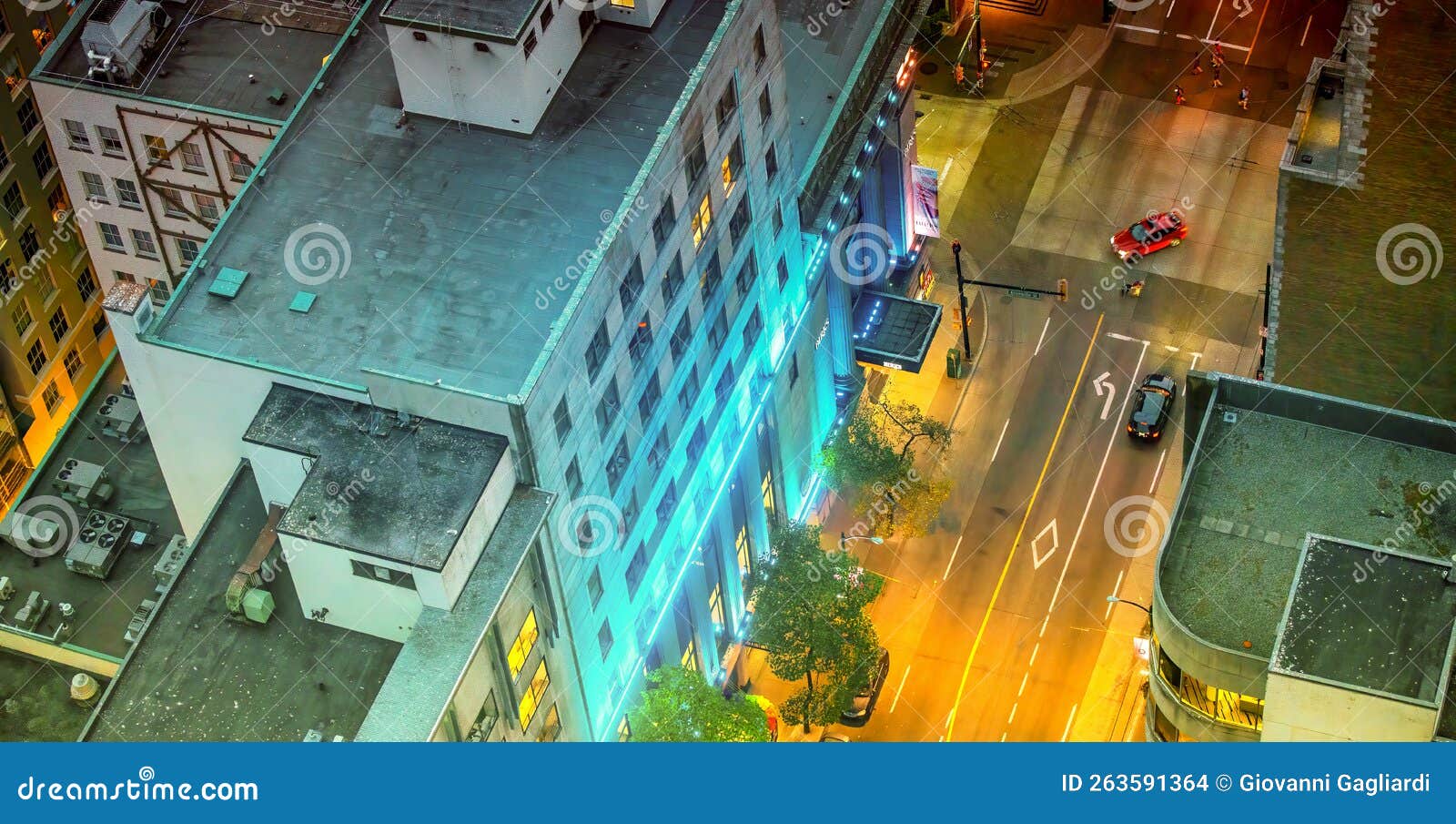 Vancouver, Canada August 10, 2017 Aerial View of Downtown Vancouver