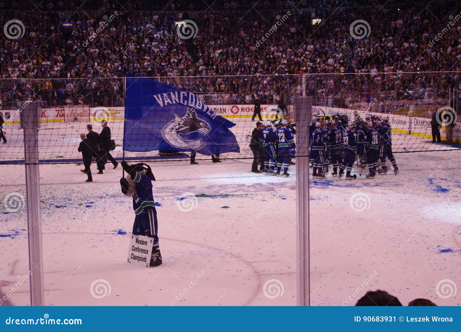 Vancouver Canucks 2011 Western Conference Champions Editorial Photo