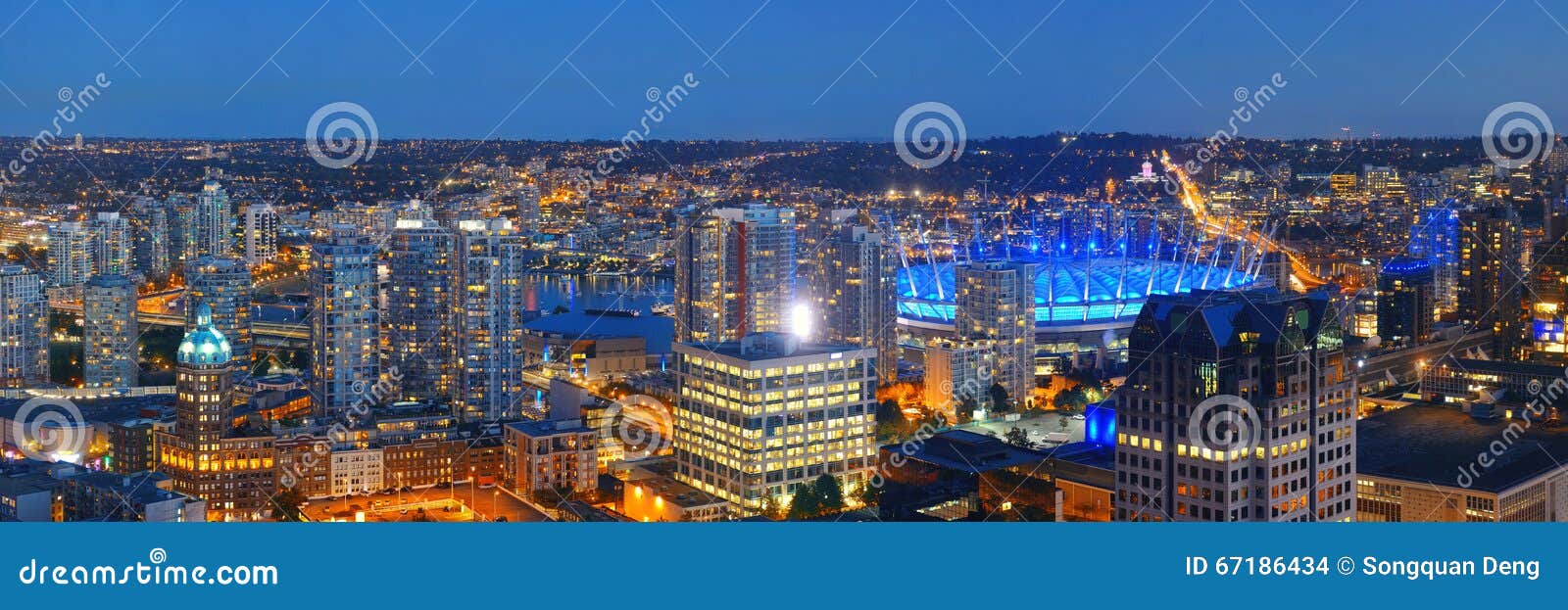 Vancouver rooftop view stock photo. Image of buildings 67186434