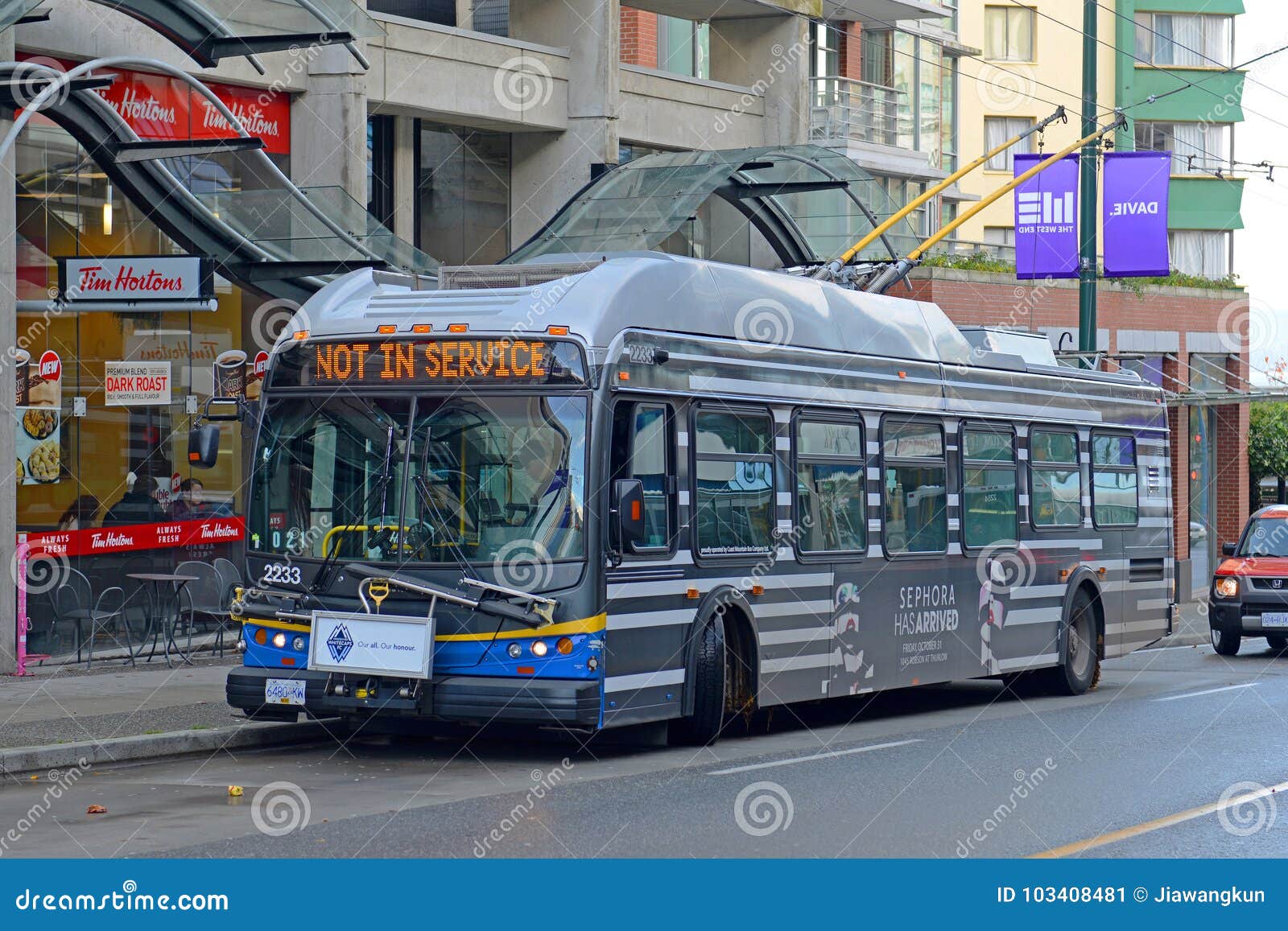Vancouver Trolley Bus, Vancouver, BC, Canada Editorial Photo - Image of ...