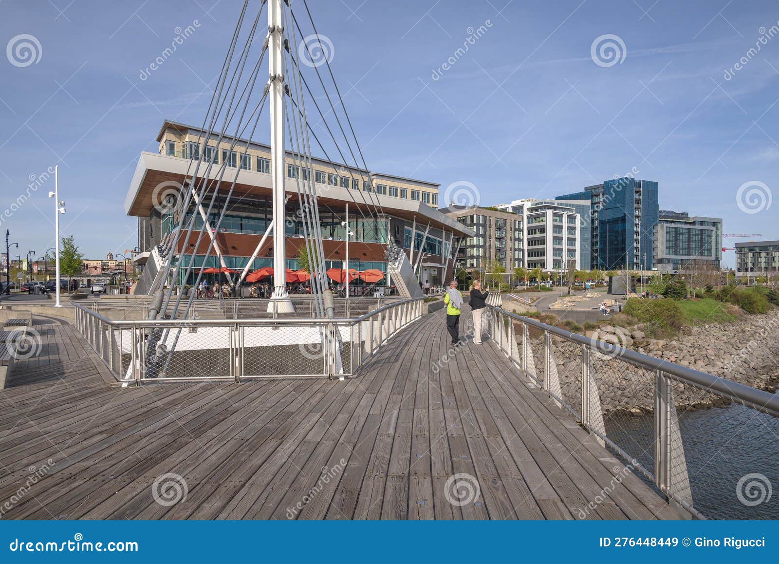 Vancouver Washington Waterfront Buildings Washington State Stock Image
