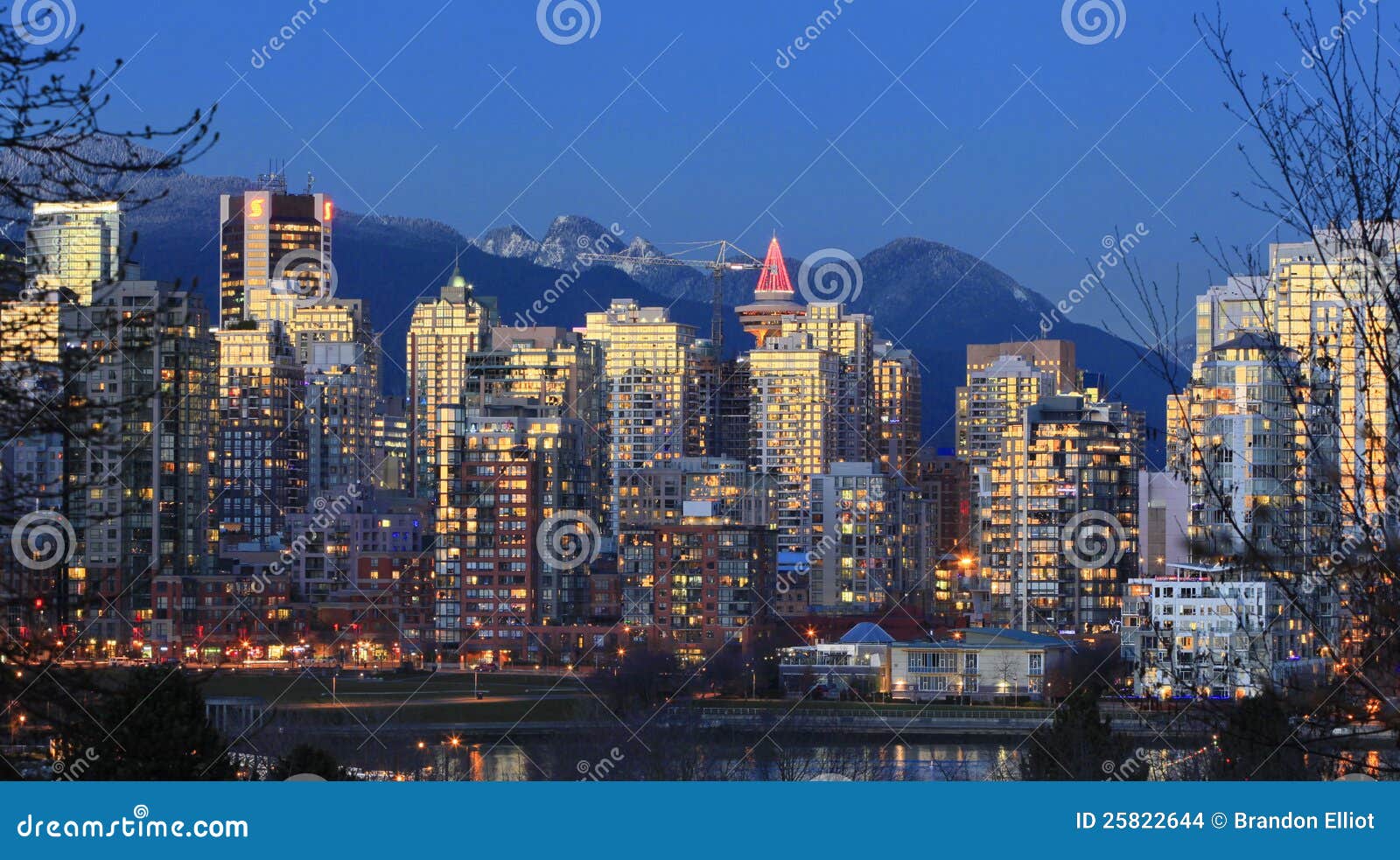 Vancouver Yaletown Skyline stock photo. Image of creek 25822644