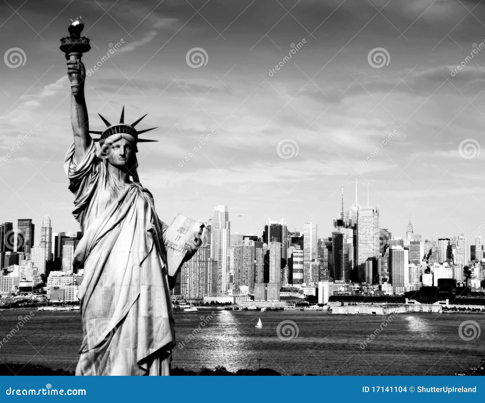 Vangst Van New York Uit Het Stadscentrum Over Hudson Stock Foto Image