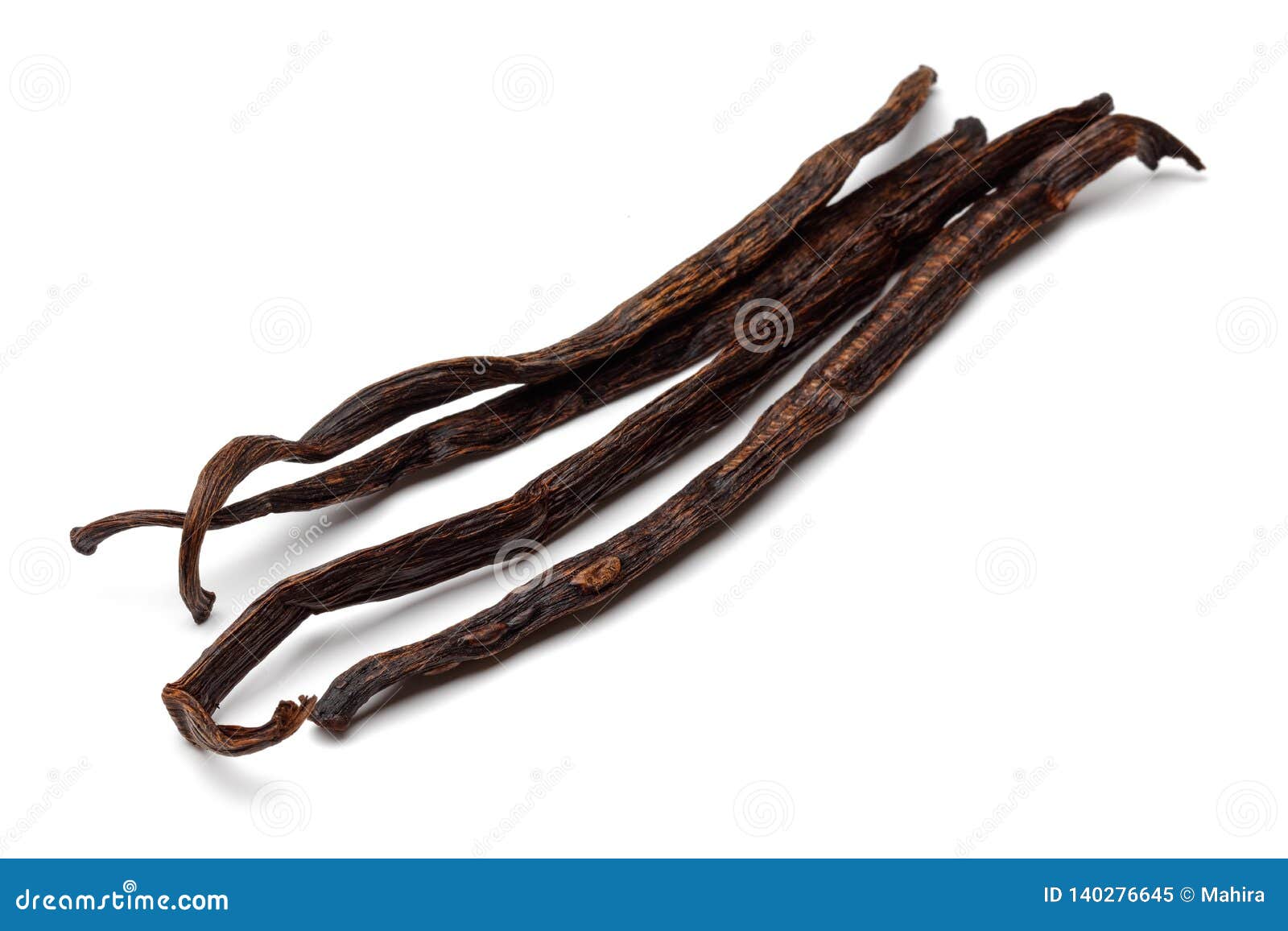 Vanilla Beans Isolated on White Stock Image Image of aromatherapy, condiment 140276645