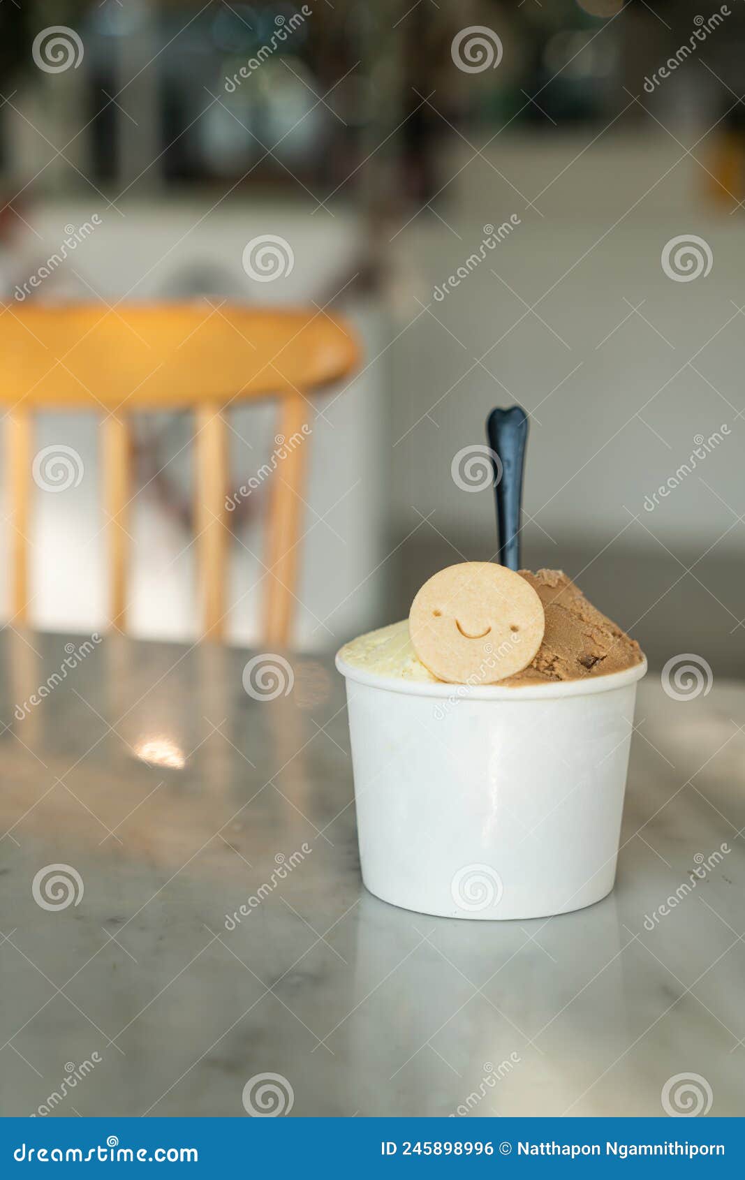 Icecream with Biscuit in Cup Stock Photo Image of refreshment