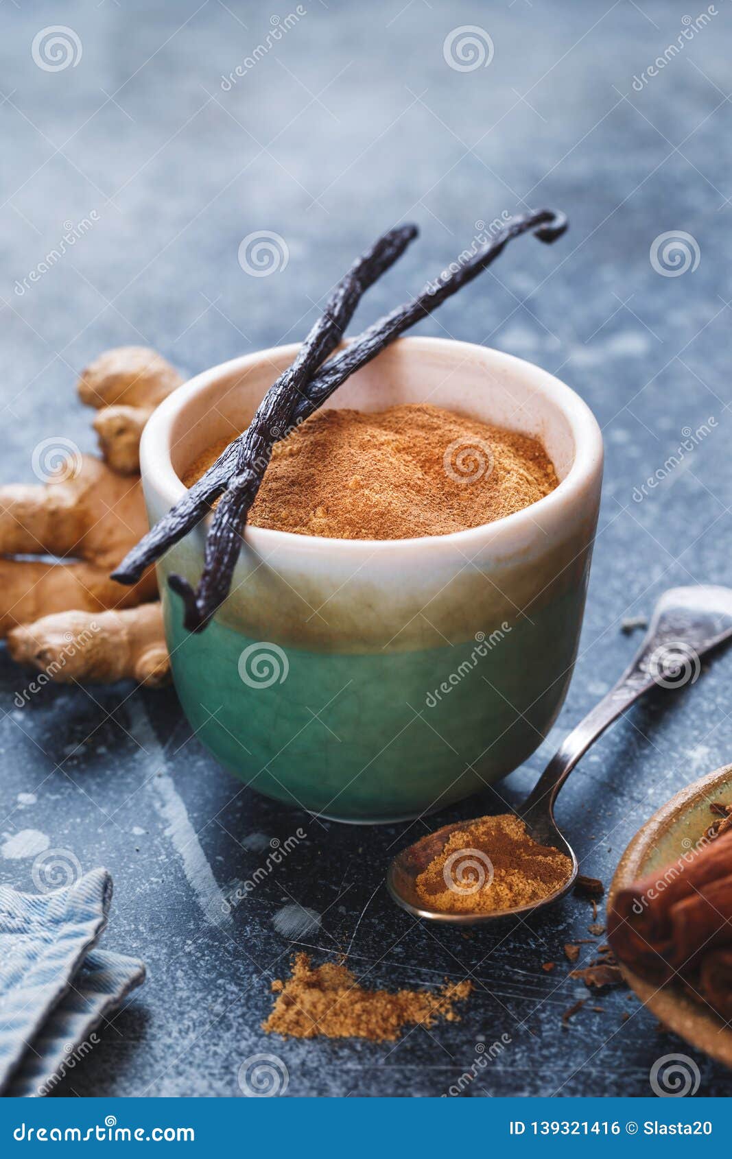 Vanilla Chai Tea Mix Ingredients Stock Photo Image of cinnamon, drink