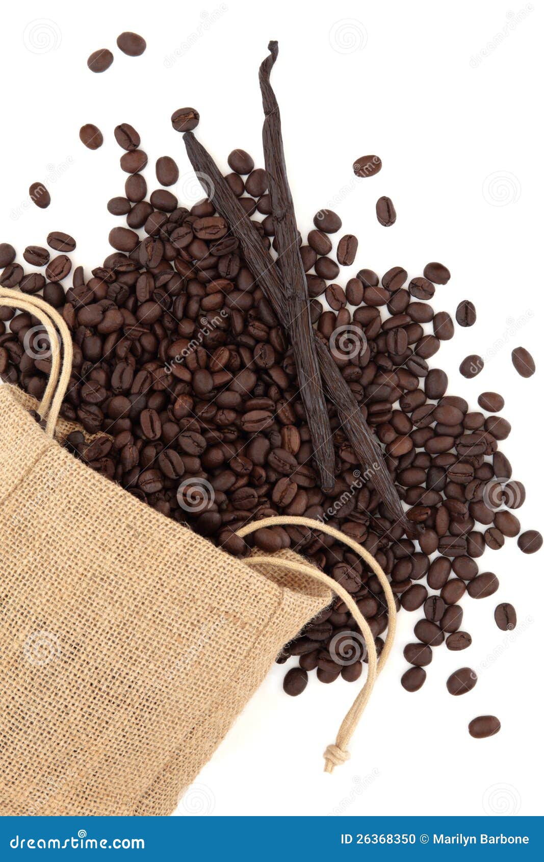 Vanilla and Coffee Beans stock photo. Image of beverage 26368350