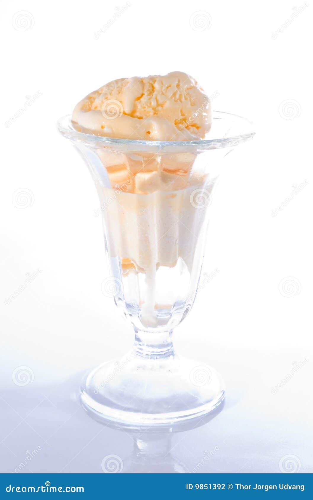 Vanilla Ice Cream in Glass Cup Stock Photo Image of white, cold 9851392