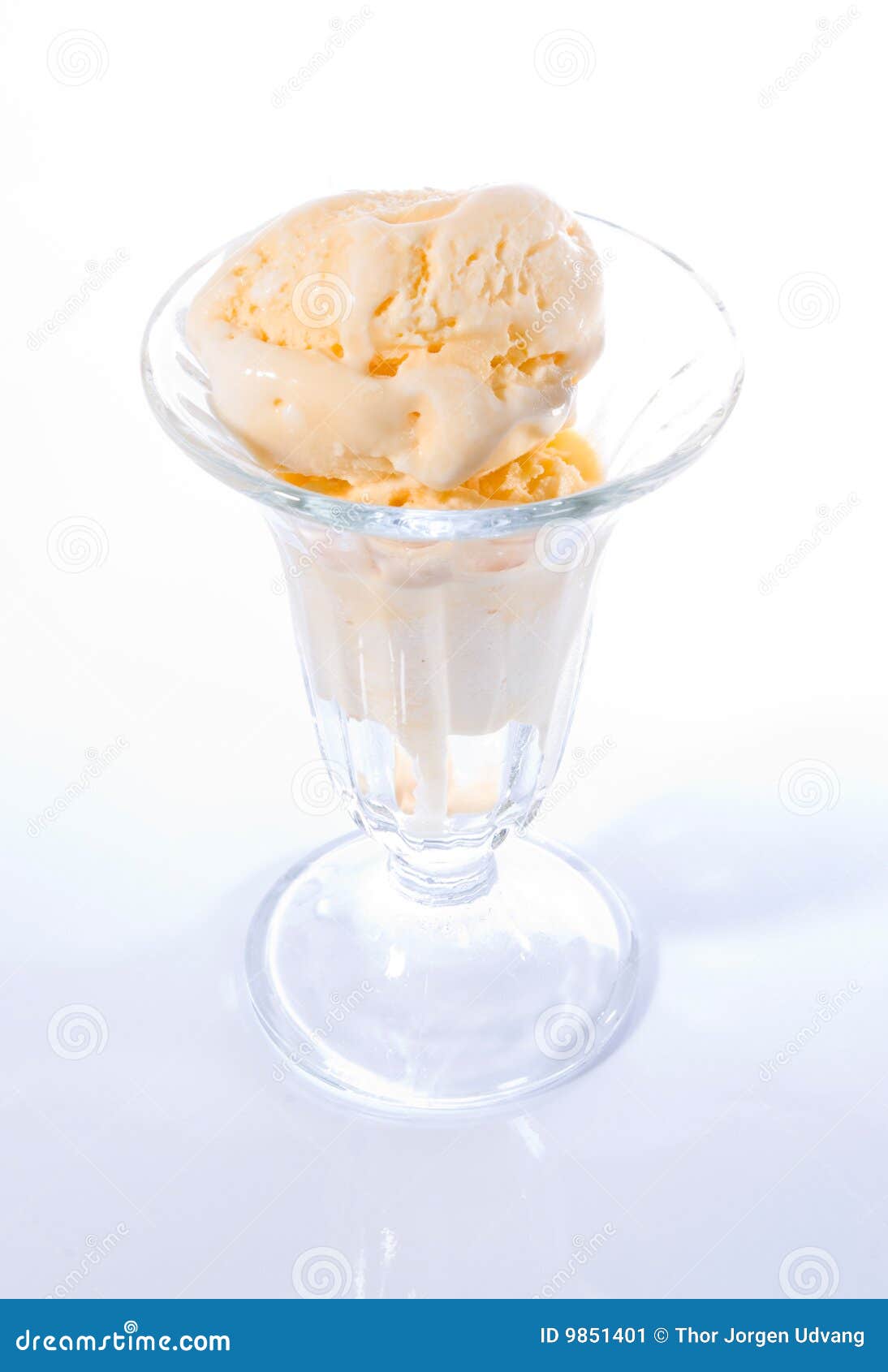 Vanilla Ice Cream In Glass Cup Stock Image Image of sweet, white 9851401