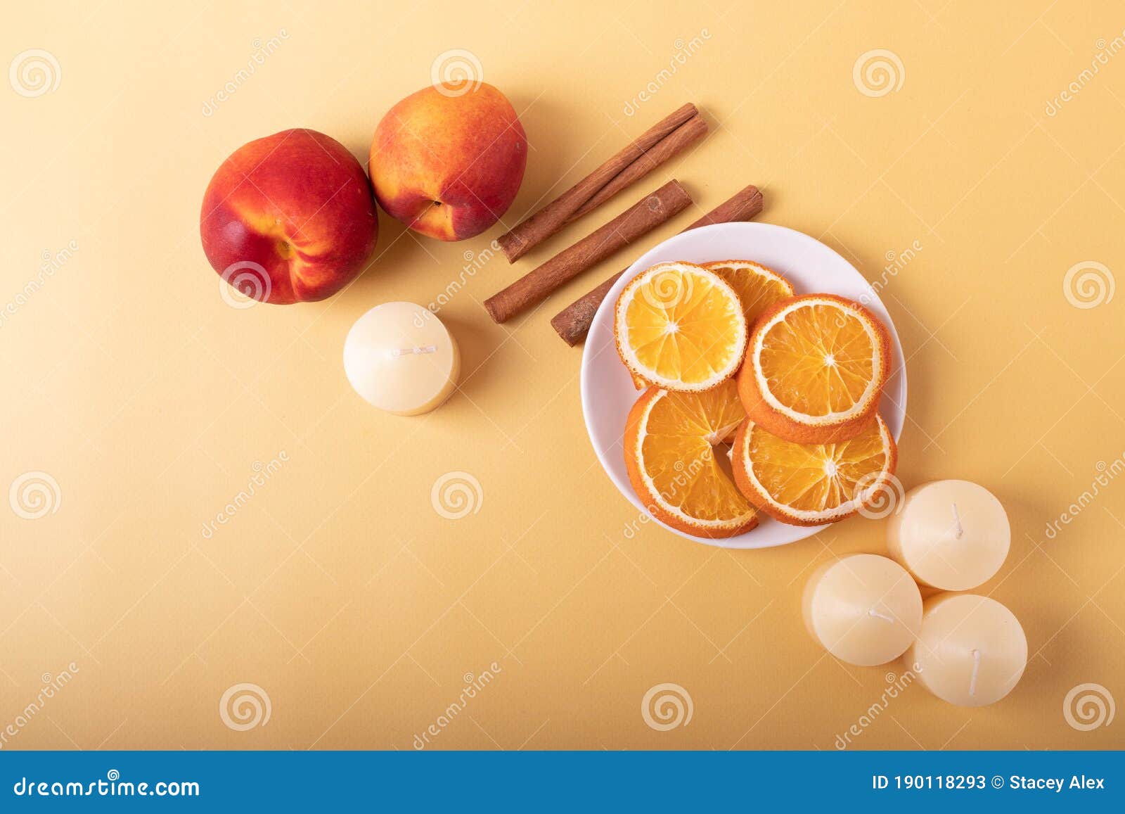 Vanilla and Orange Aroma Candles Stock Image Image of cosmetic