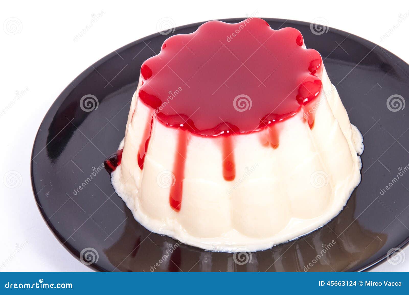 Vanilla pudding stock photo. Image of gelatin, toppings 45663124