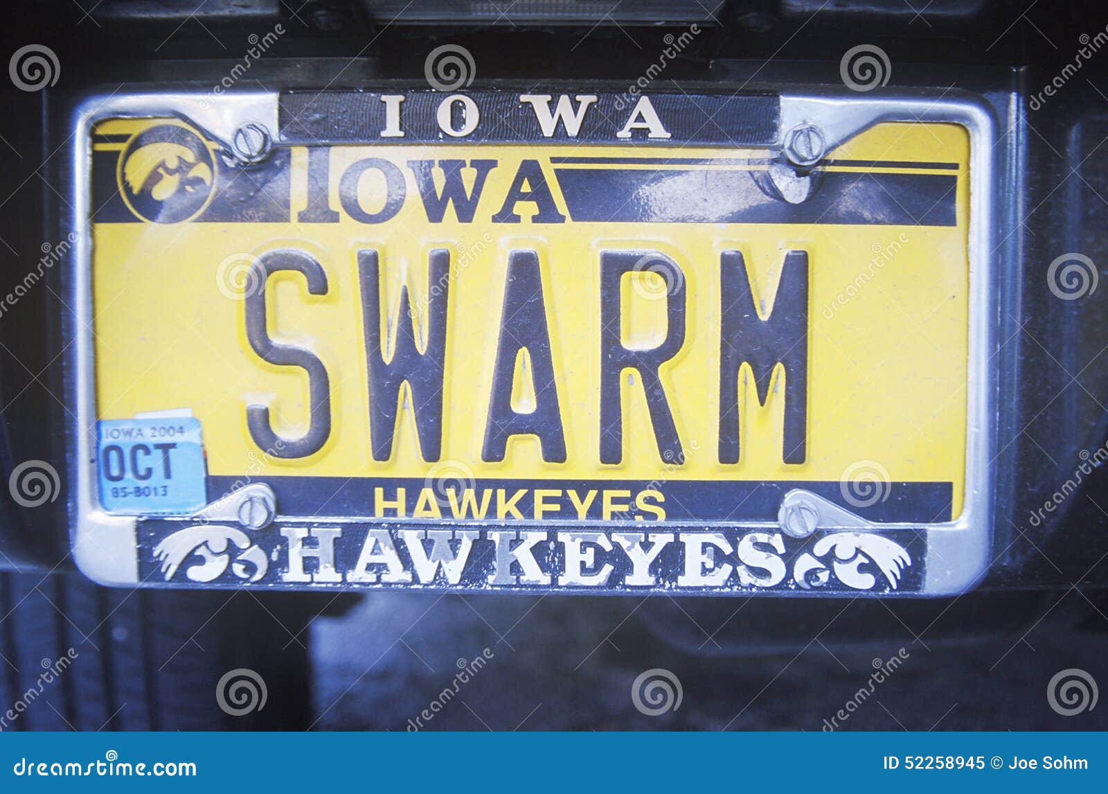 Vanity License Plate Iowa Editorial Image Image of insect, human