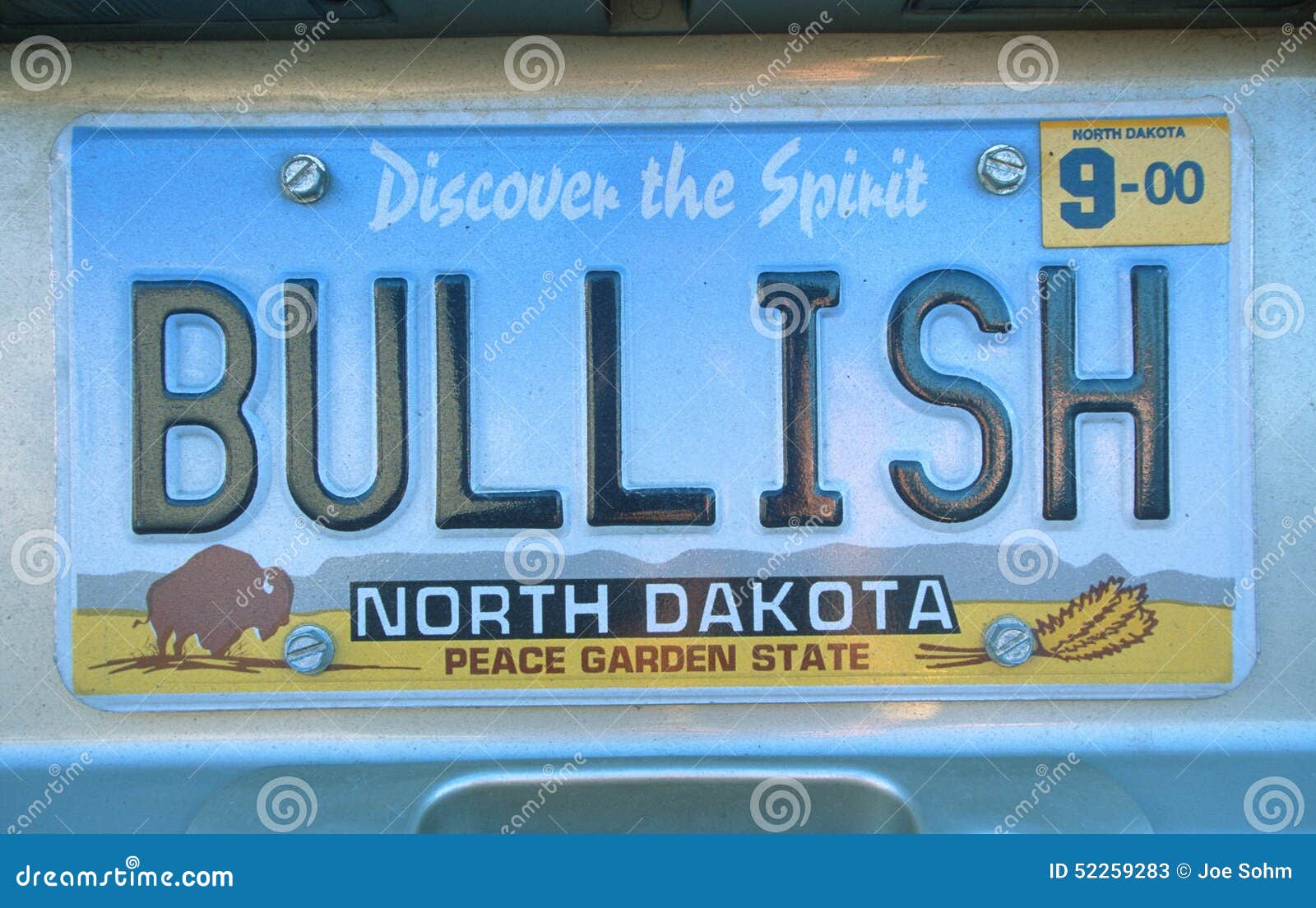 Vanity License Plate North Dakota Editorial Stock Photo Image of