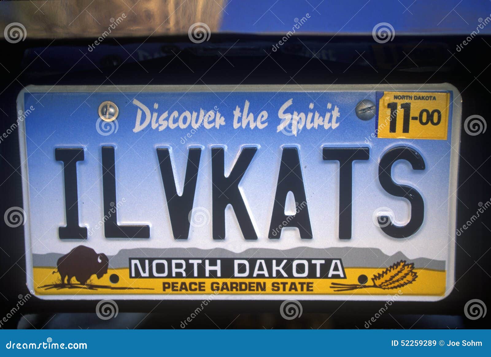 Vanity License Plate North Dakota Editorial Stock Image Image of road, ilvkats 52259289