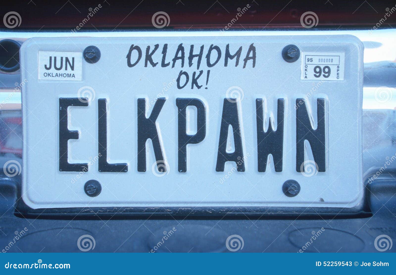 Vanity License Plate Oklahoma Editorial Stock Photo Image of native