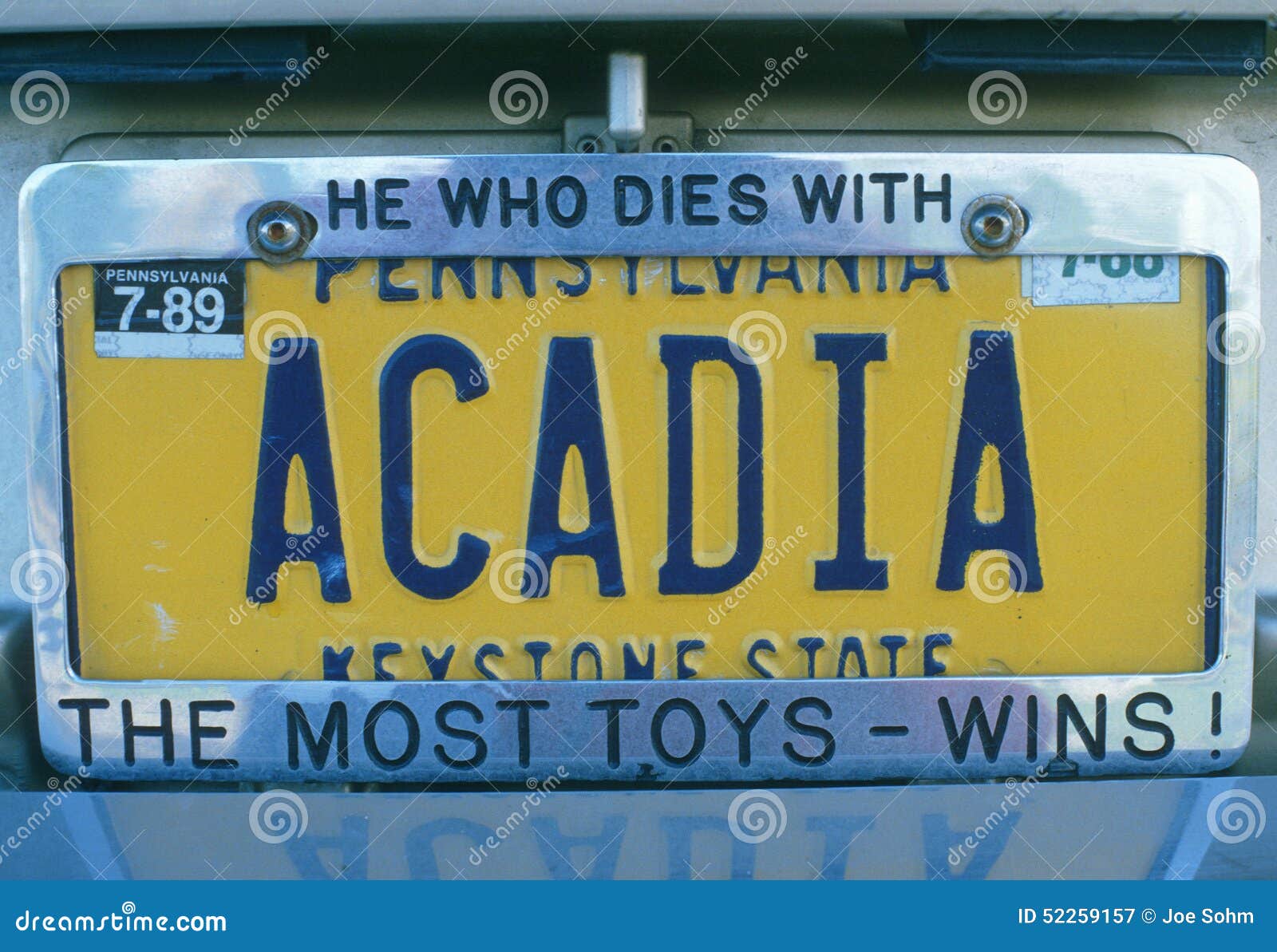 Vanity License Plate Pennsylvania Editorial Photography Image of