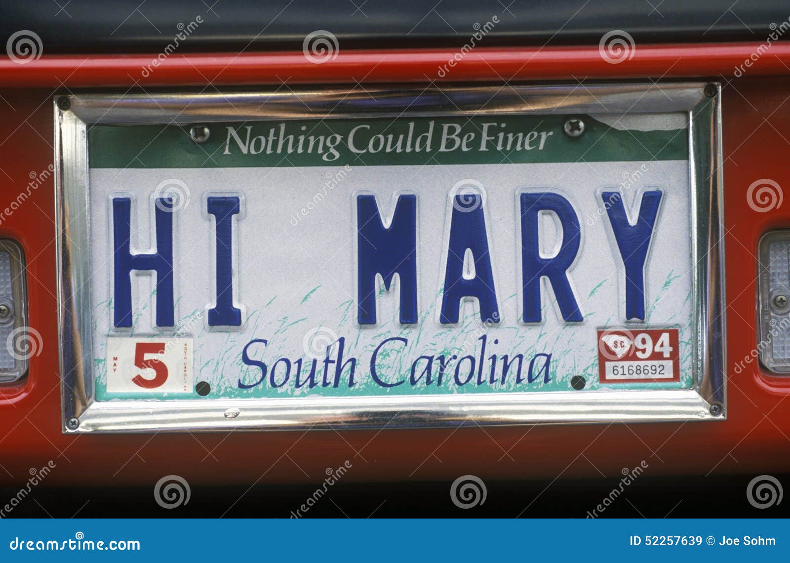 Vanity License Plate South Carolina Editorial Stock Image Image of transportation