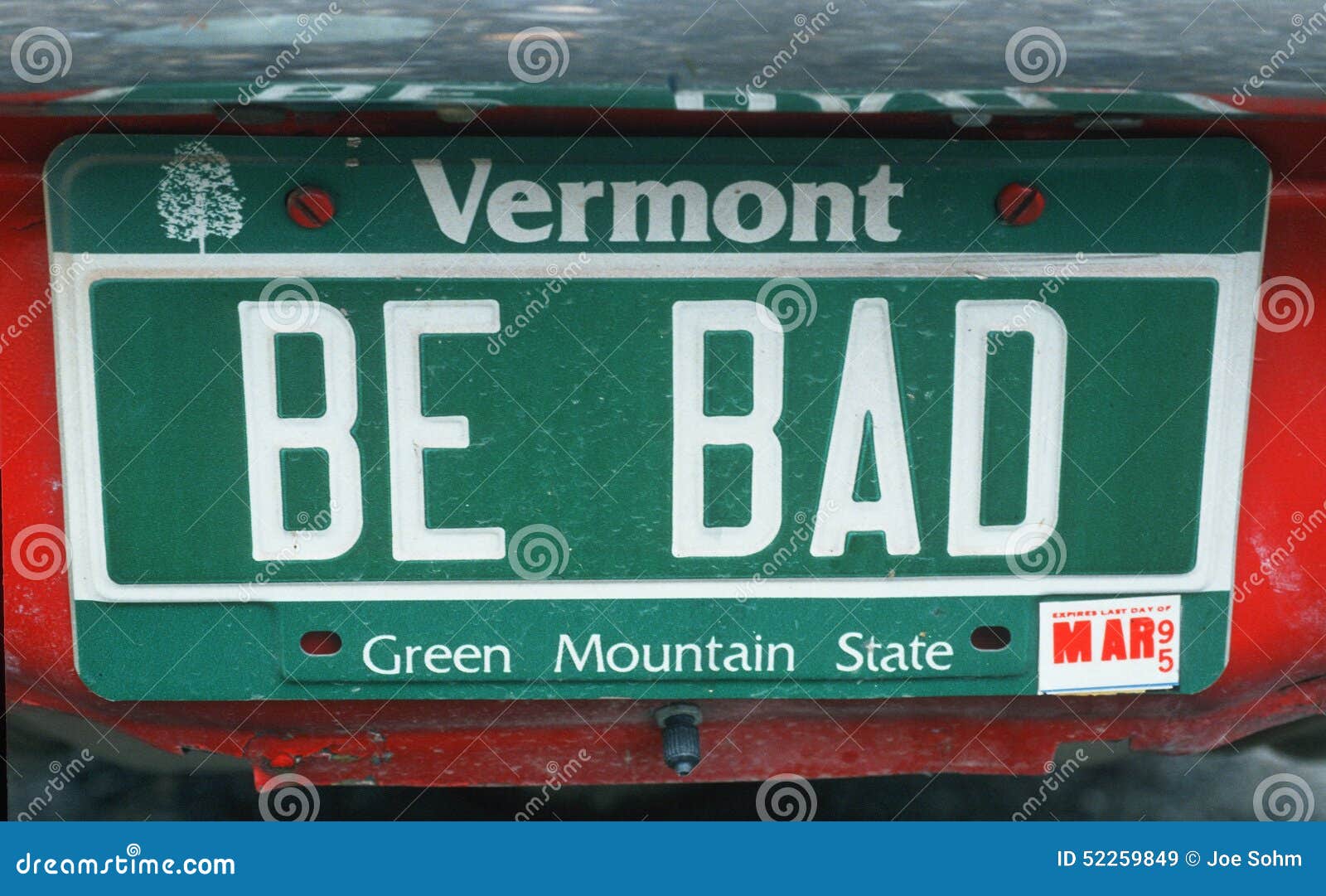 Vanity License Plate Vermont Editorial Stock Image Image of evil