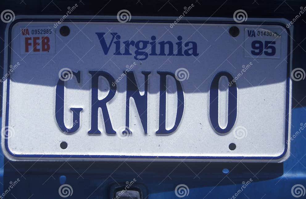 Vanity License Plate Virginia Editorial Stock Image Image of vain, united 52259839